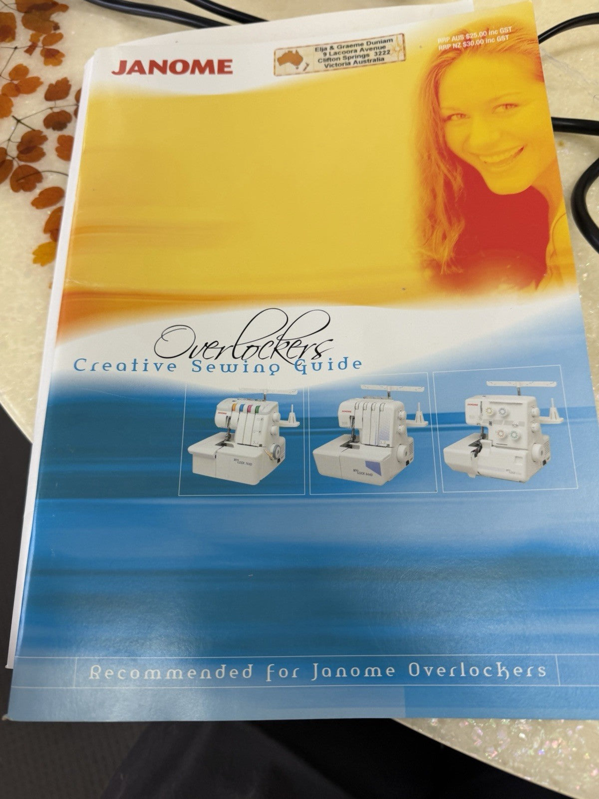 Janome MyLock 644D 4 Thread Overlocker Sewing Machine Bag Manuals Accessories