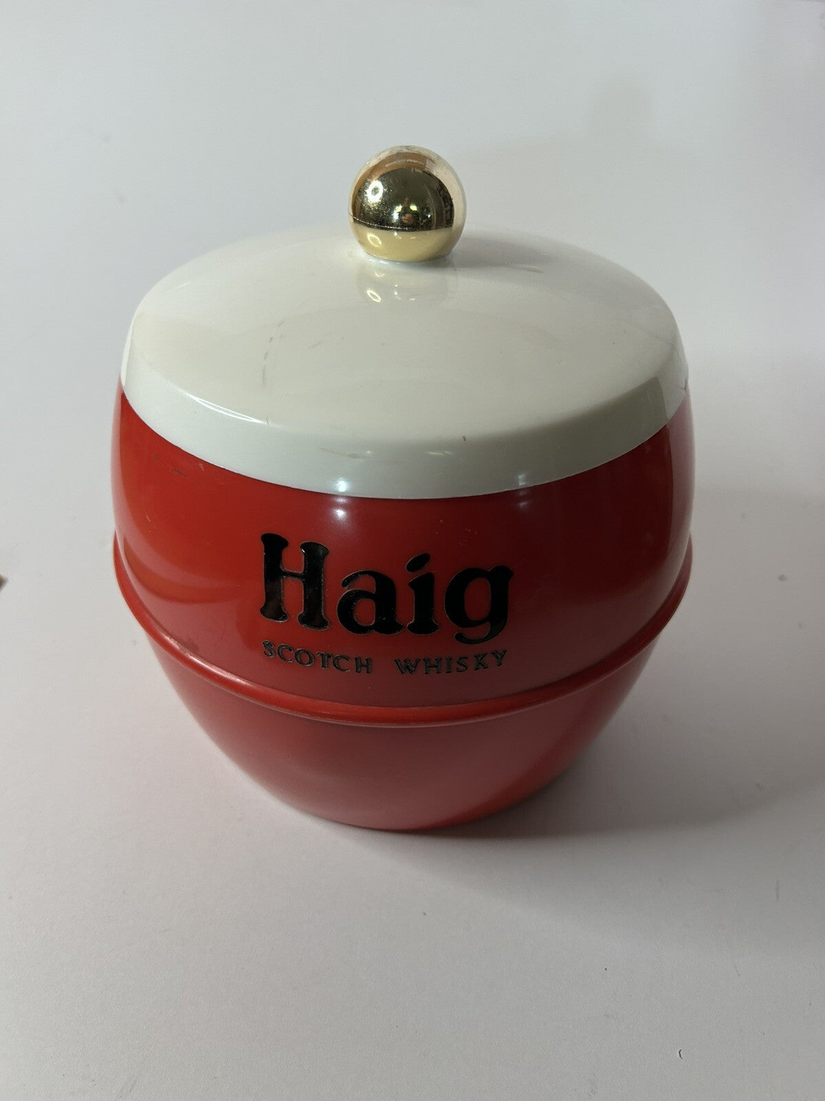 Vintage  Haig Scotch Whisky Plastic Ice Bucket PREOWNED USED RARE 8"