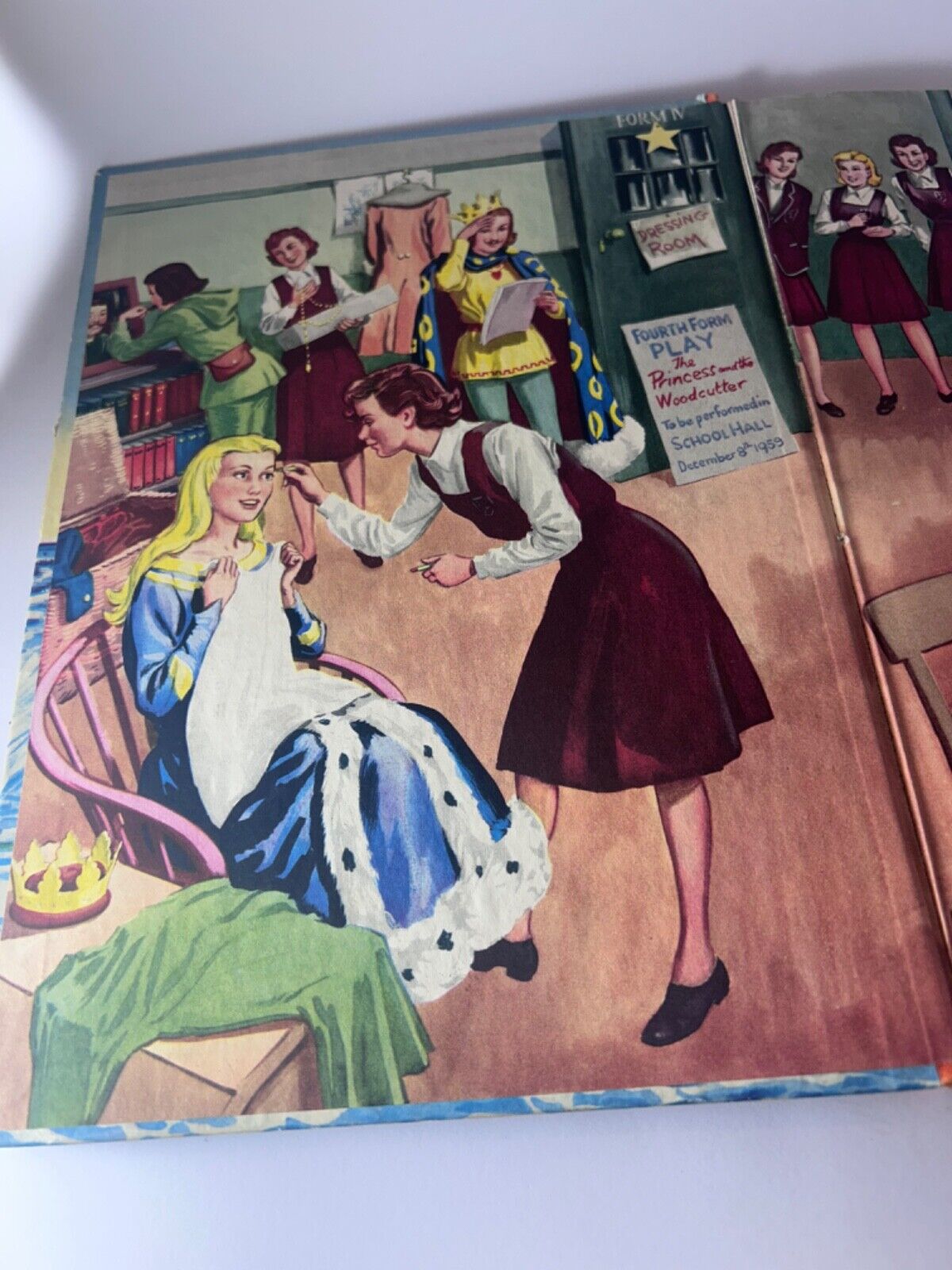 2 x School Friend Annuals 1958 & 1960 Hardcover Book Vintage