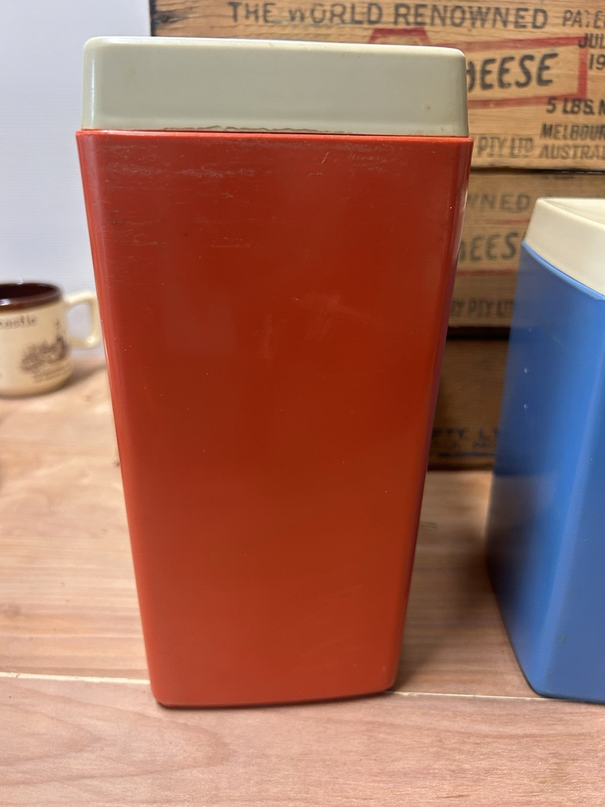 Nylex Retro 1960s Flour & Rice Canisters Set Made in Australia Kitchen