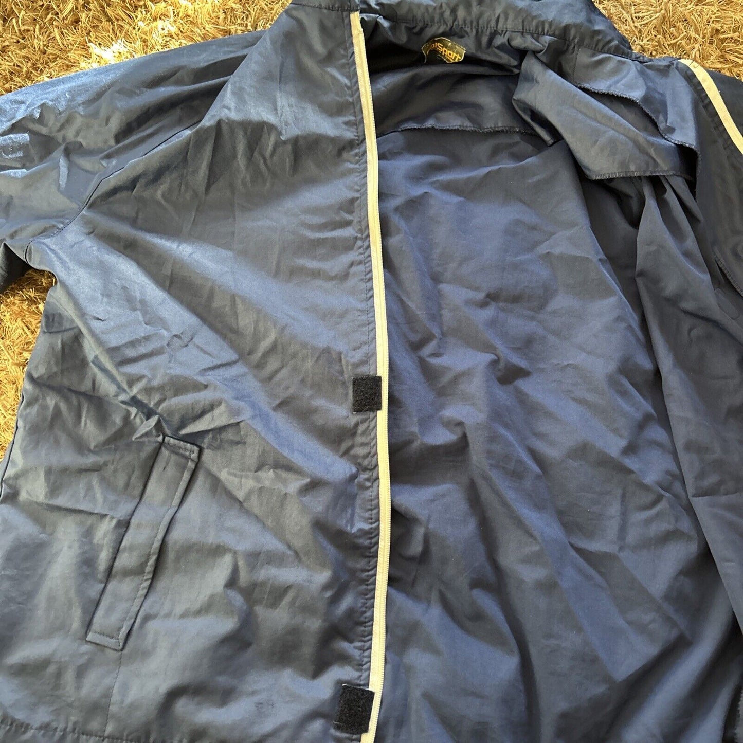 Ralsport Mens Vintage Zip Polyester Rain Proof Jacket Large