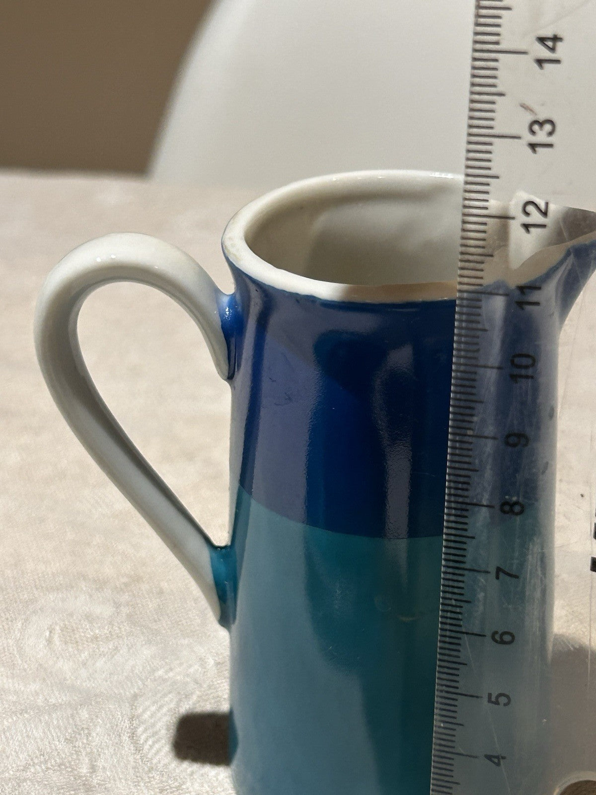 Mid-Century Japanese Coffee Set – Nagoya China – Blue Ombre – 1950s–60s