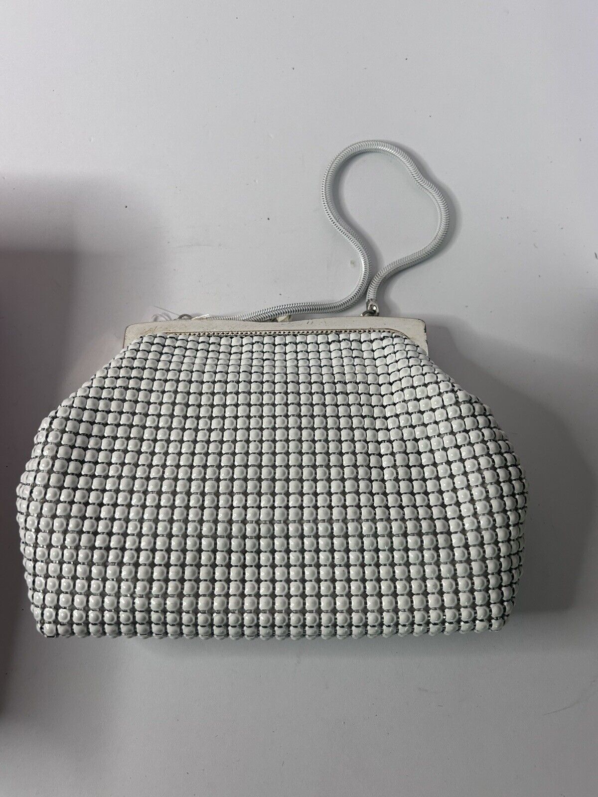 Vintage 1970s Glomesh Bone Mesh Bag -  With Original Box
