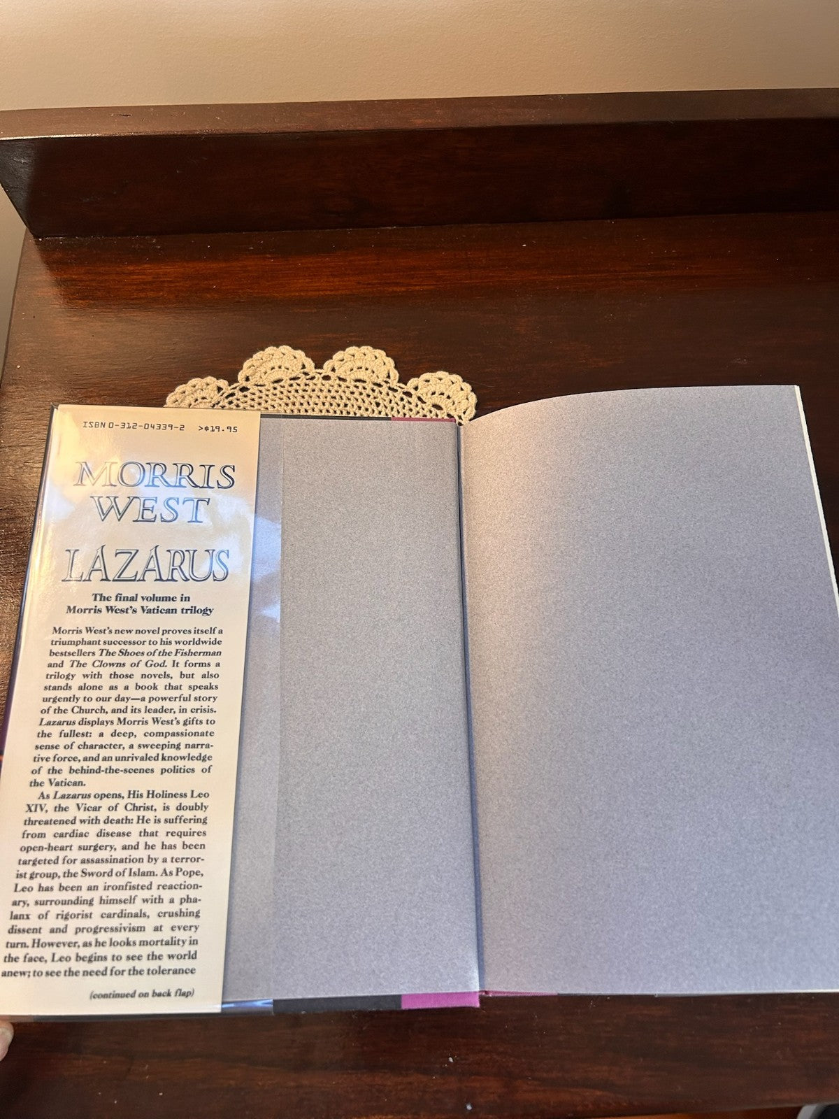 Lazarus - Morris West (1990) First US Edition Hardcover St. Martin's Press