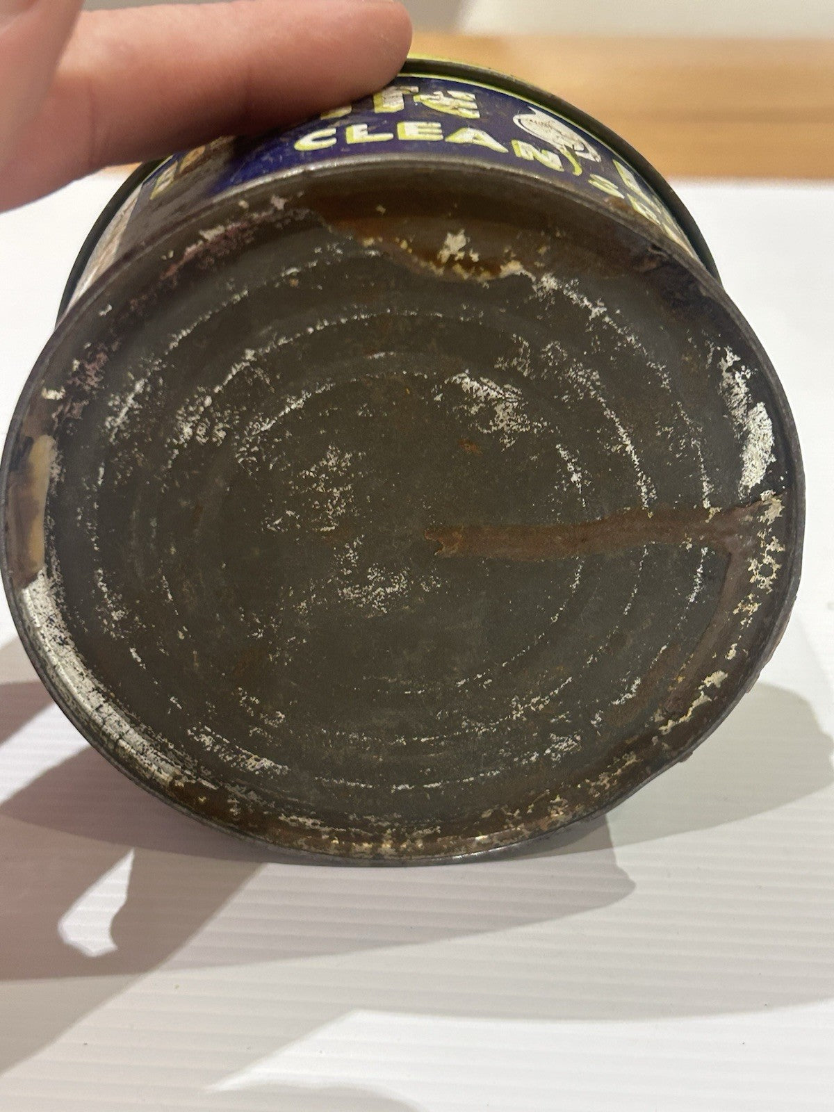 Vintage White Lily Cleanser Tin 18oz Nightingale Chemicals Melbourne Circa 1940s