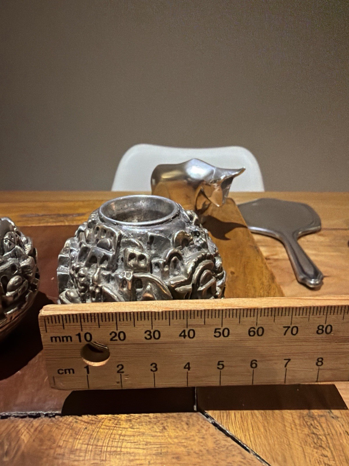 Pair Jerusalem 925 Sterling Silver Votive Candle Holders Israel 360g