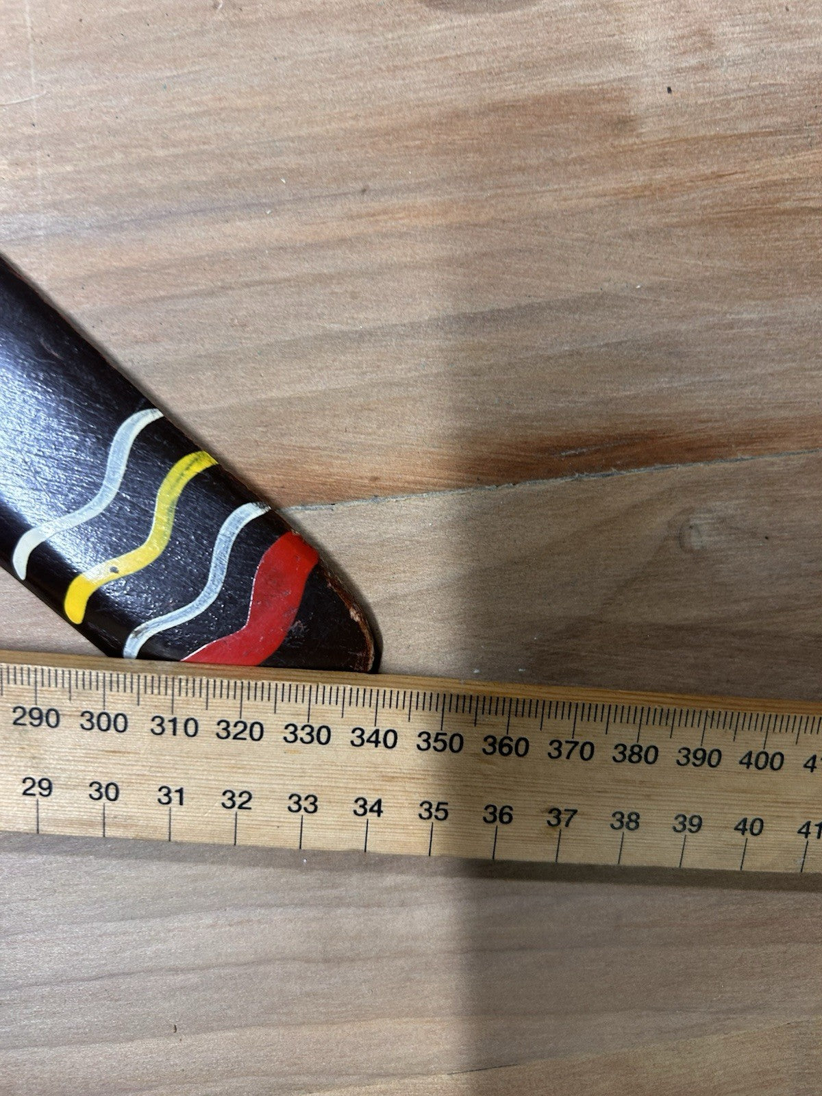 Set of 3 Hand Painted Wooden Boomerangs – Aboriginal Art Style Souvenirs