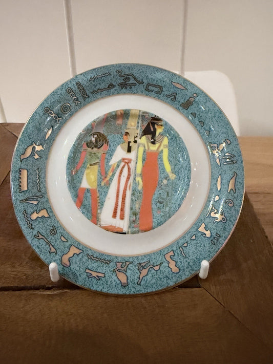 Fine Royal Porcelain Egyptian Plate Sculpture 13cm Vintage