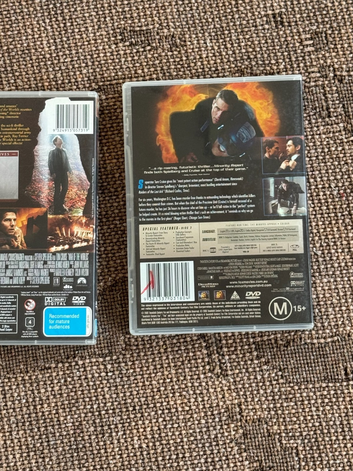 Tom Cruise DVD Bundle Action Sci-Fi Thriller Collection MI3 War of the Worlds