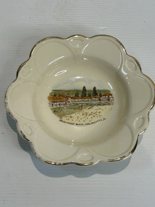 Crown Devon Souvenir Dish Greenmount Beach Coolangatta QLD c1930s