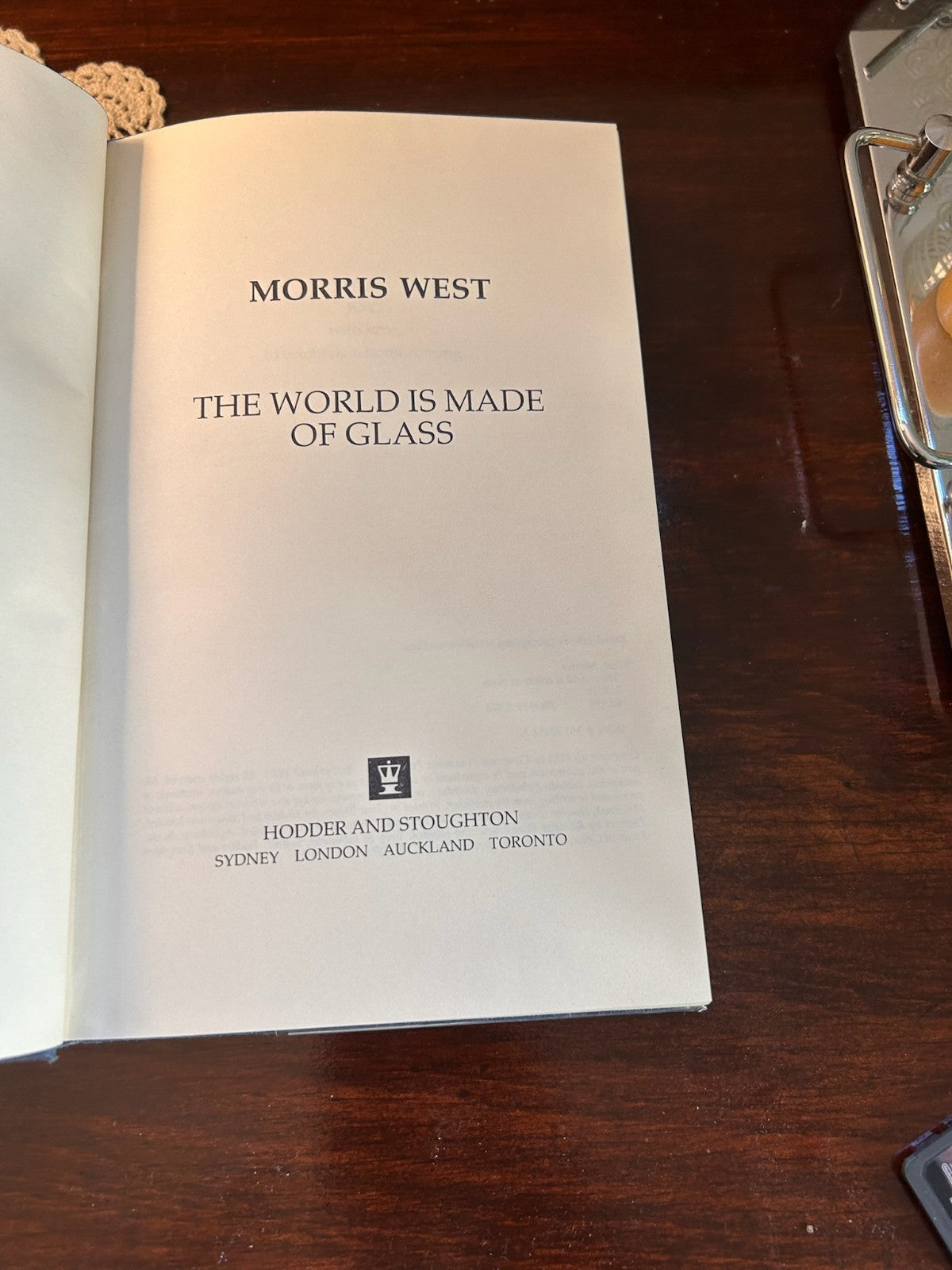 The World is Made of Glass - Morris West (1983) First UK Edition Hardcover