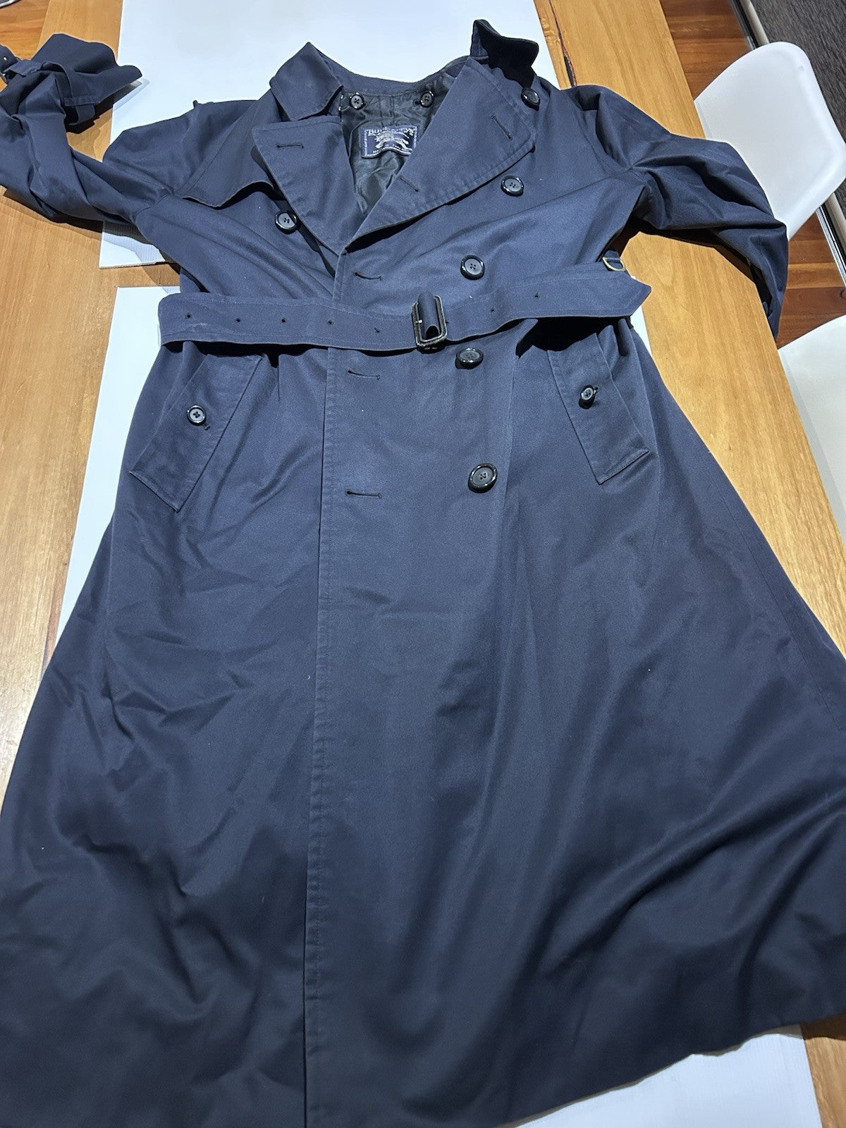 AS NEW Vintage Burberrys Trench Coat 52R Made in England Removable Wool Liner