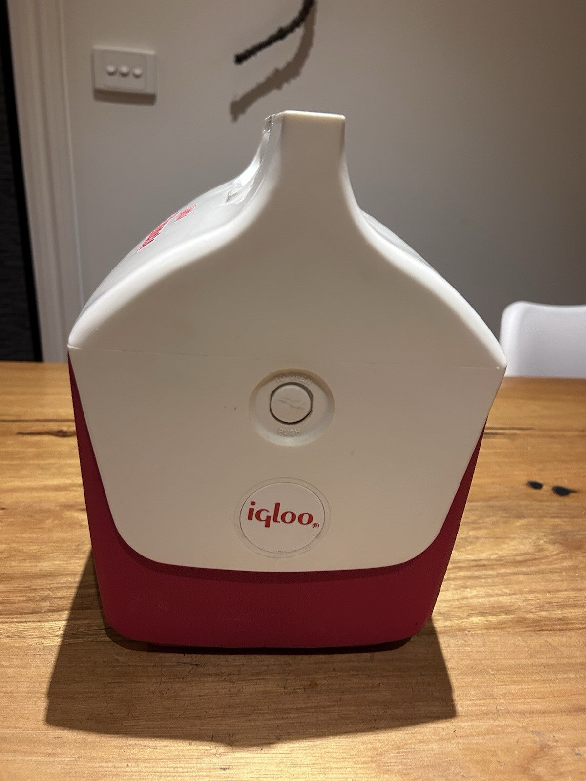 Vintage Igloo Little Playmate Cooler Red & White Retro Lunchbox USA Made 1980s