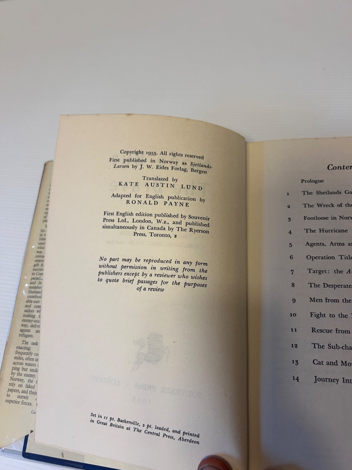 None But the Brave 1955 HC DJ 1st UK Ed Frithjof Saelen WWII Shetlands Larsen