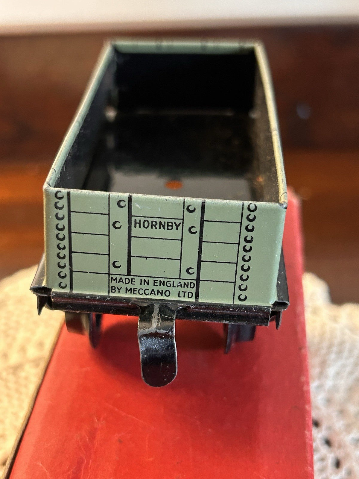 Hornby O Gauge Wagon No.20 Green Open Freight Car Boxed Meccano Liverpool