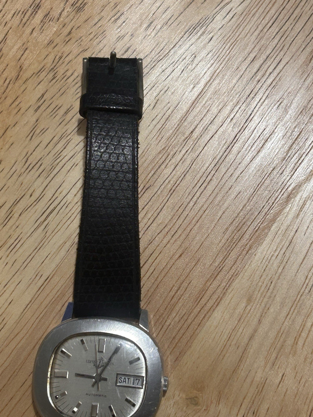 Ulysse Nardin Automatic Day Date Vintage 1970s Swiss Stainless Steel Watch