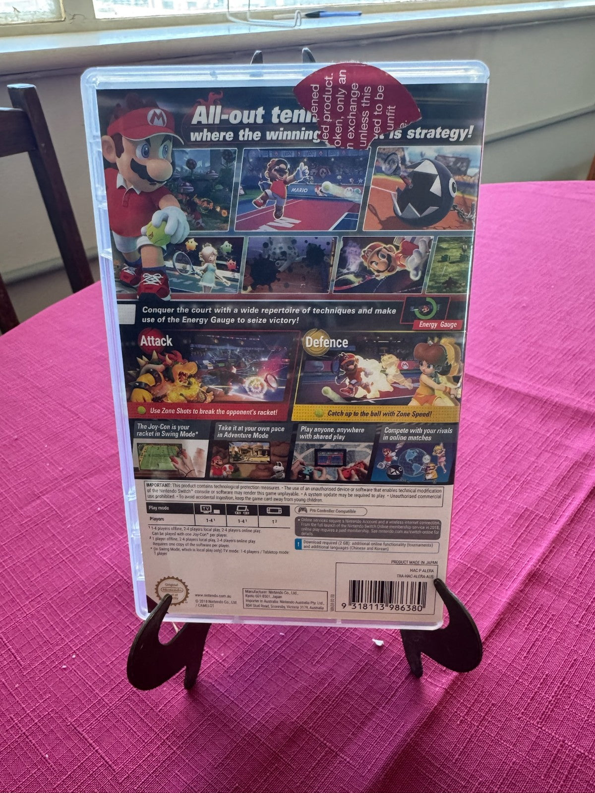 Mario Tennis Aces Nintendo Switch – Complete w Case & Cartridge (PAL) | 2018