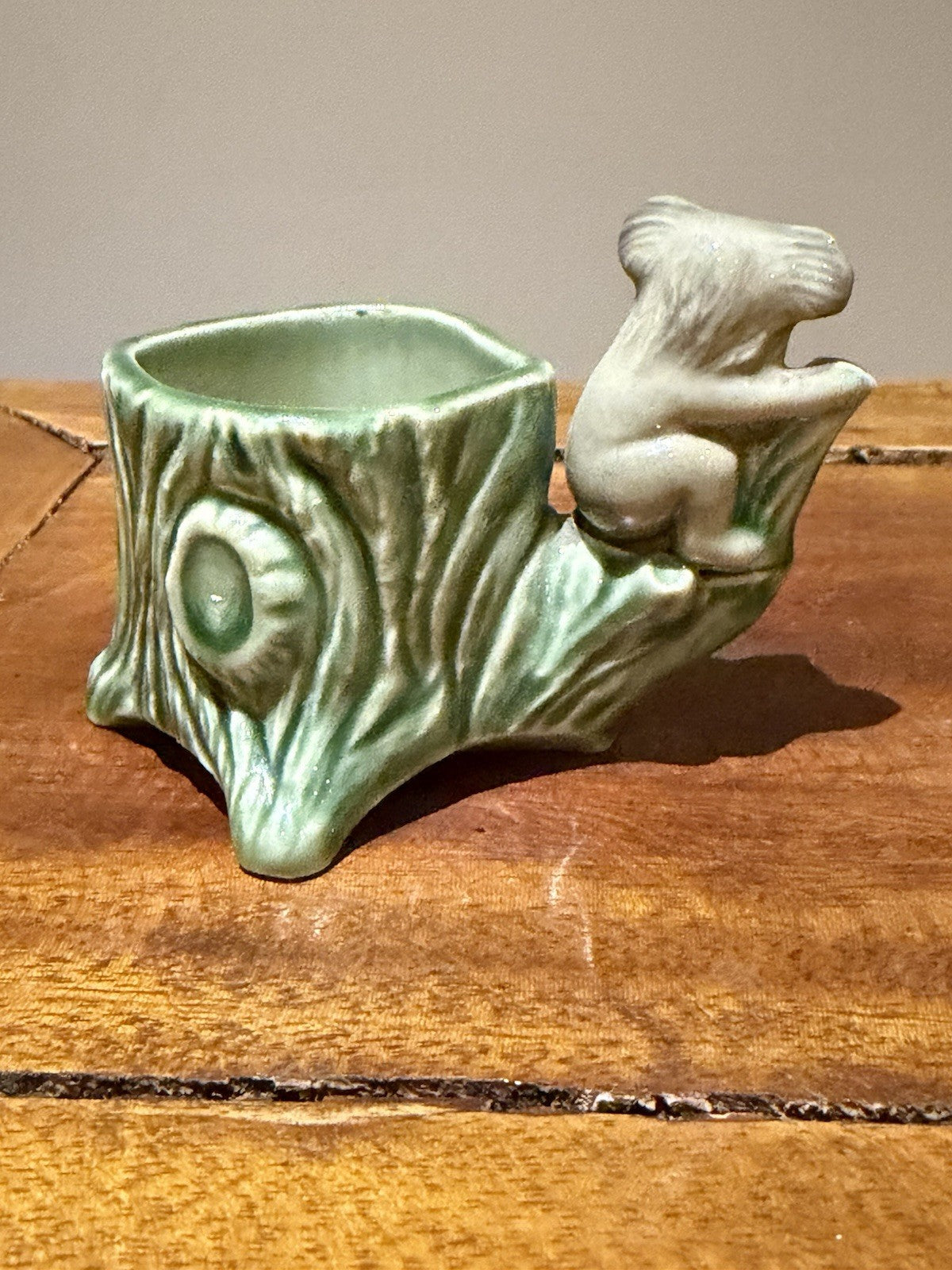 Wade Koala Toothpick Holder 1950s Porcelain Tree Stump Vase Made in England