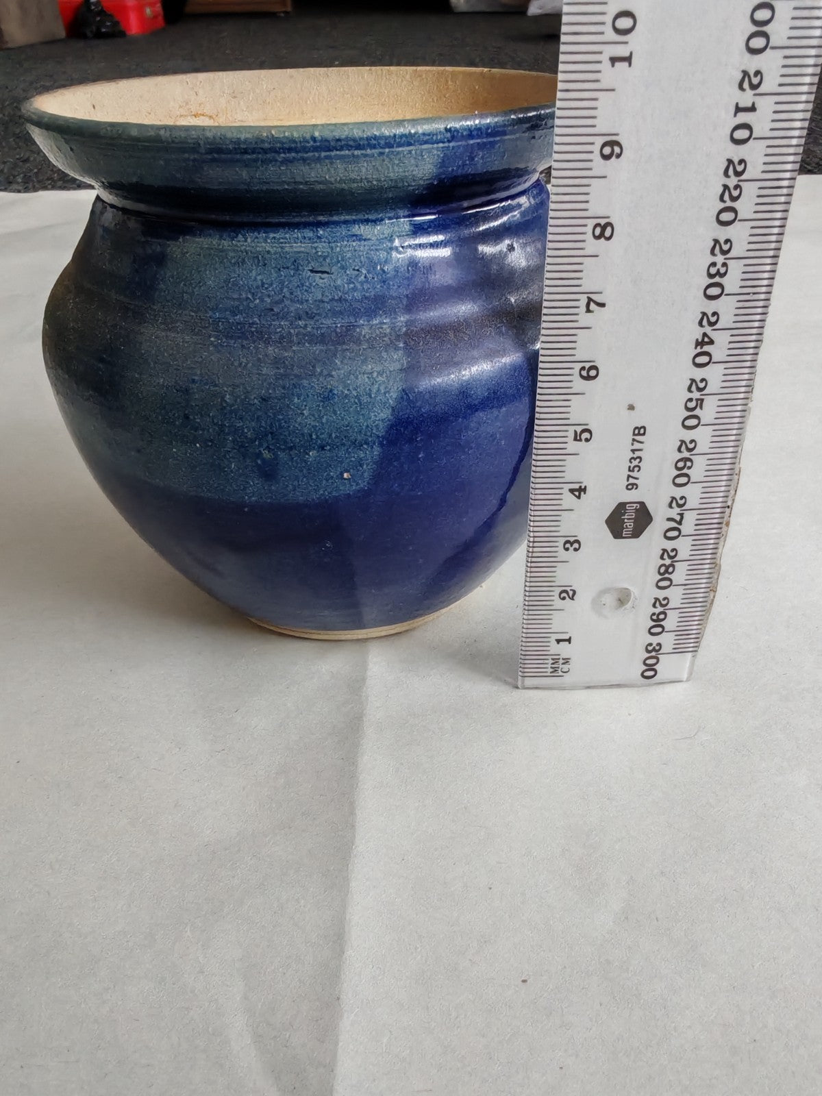 Vintage Studio Pottery Lidded Jar Set – Deep Cobalt Blue Glaze