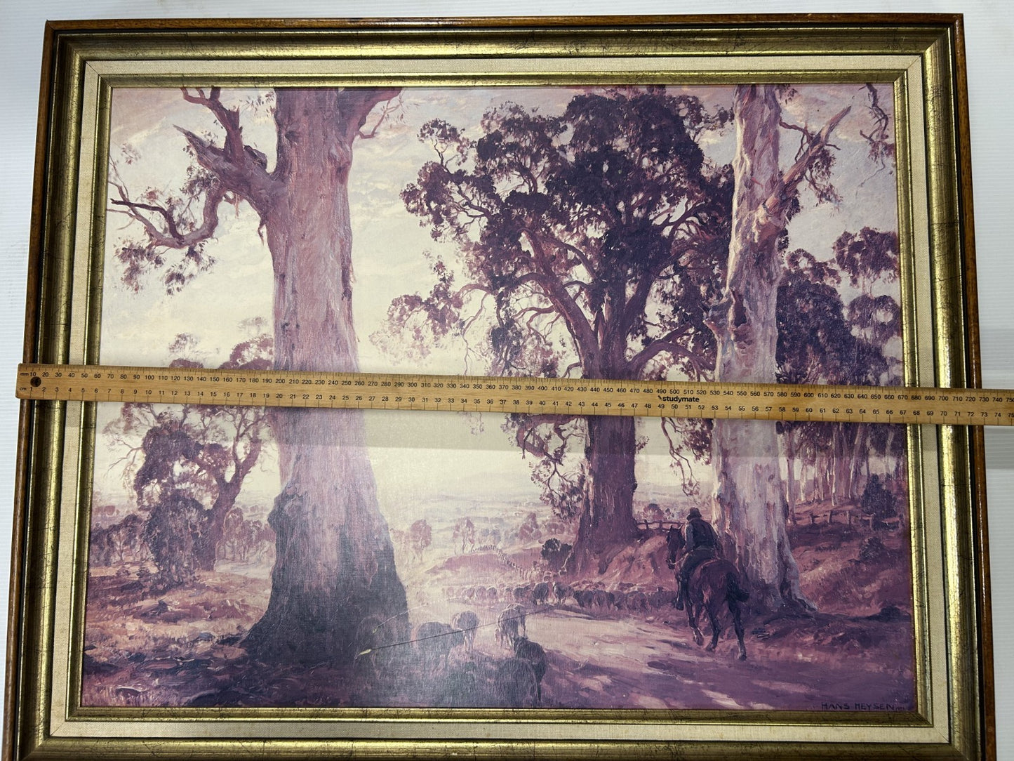 Hans Heysen Droving Into the Light Framed Australiana Art Print