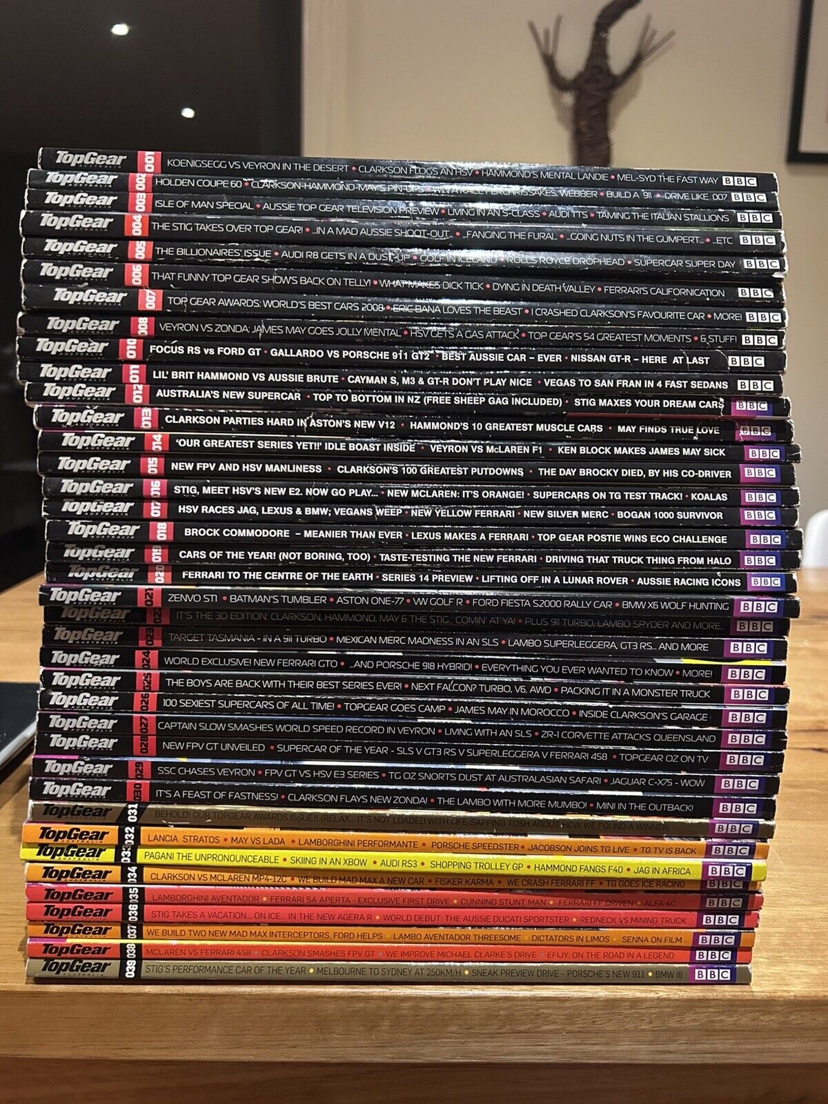 38 X Top Gear Australia Magazines In Good Condition (Issue 1 to 39 Missing No 9)