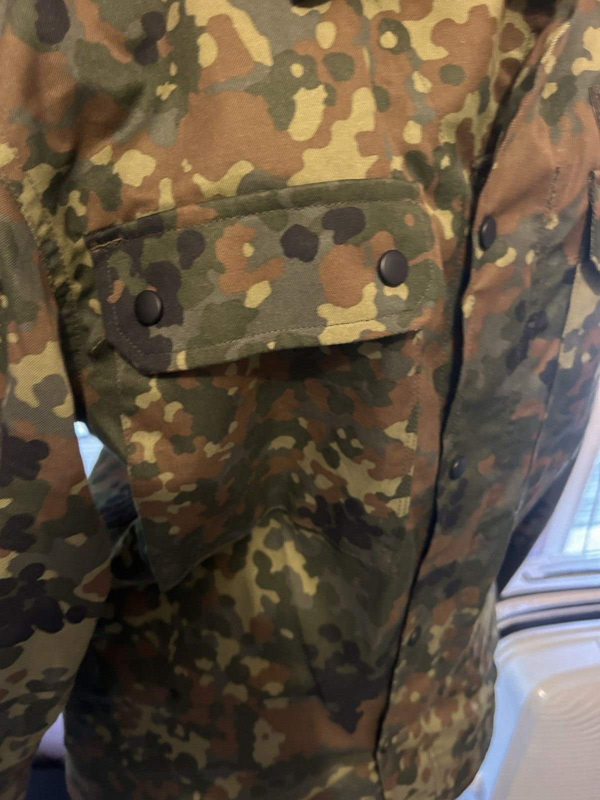 German Army Flecktarn Field Jacket BW Combat Shirt 2012 Size Gr.7 7585/9500