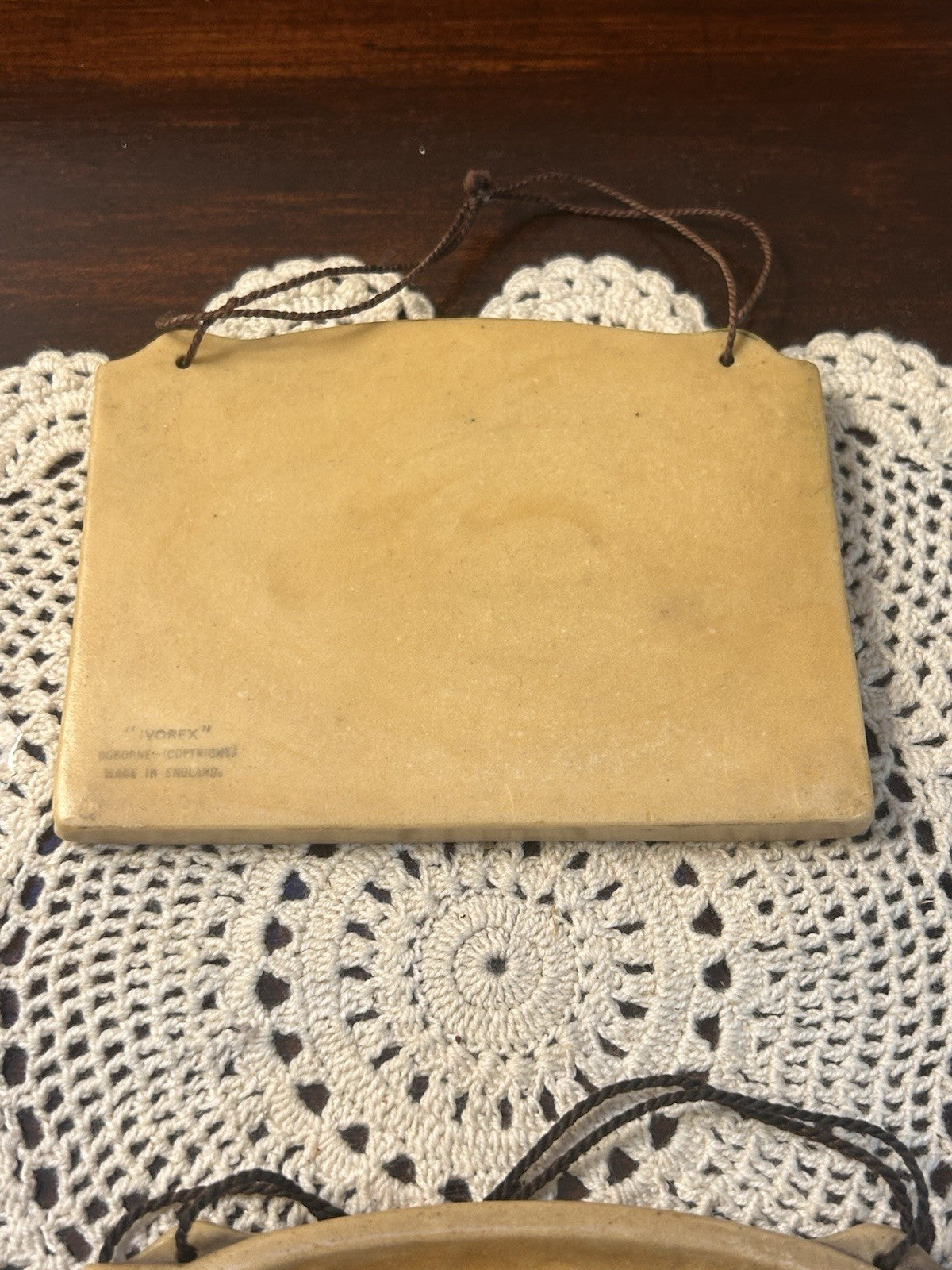 2x Vintage Ivorex Osborne Plaques Dickens’ House & Marine Parade Dover England