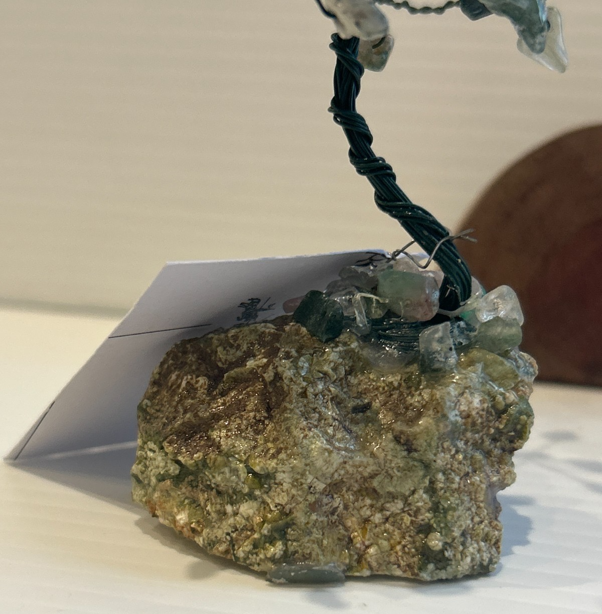 Handcrafted Gemstone Wire Bonsai on Thunder Egg Base – Made in Queensland, Austr