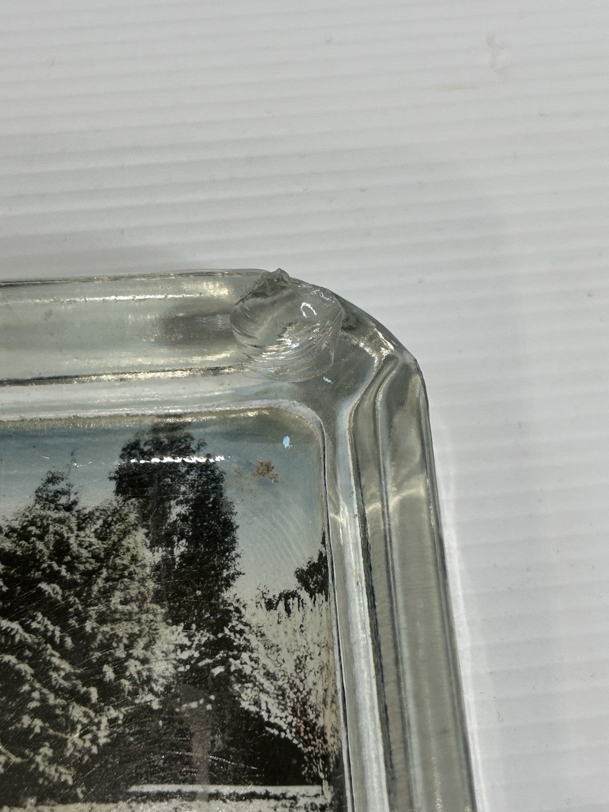 Vintage Glass Ashtray Parliament House Canberra Souvenir 1950s Reverse Paint