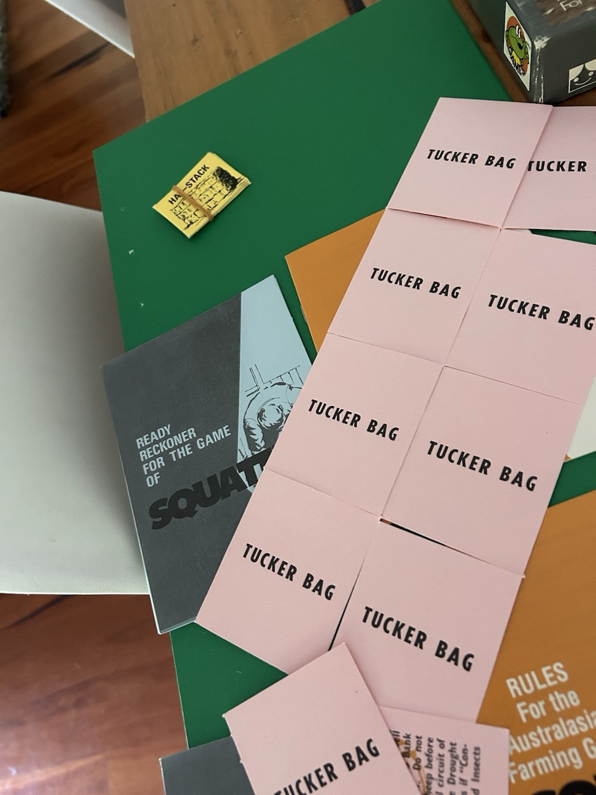 Vintage SQUATTER Board Game – Complete Unused Contents – Murfett Australia