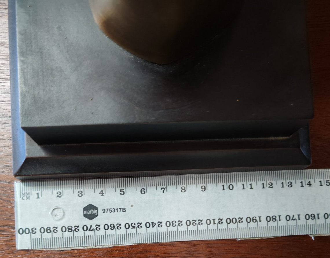 Vintage Modernist Bronze-Tone Sculpture – Two Faces / Lovers Embrace