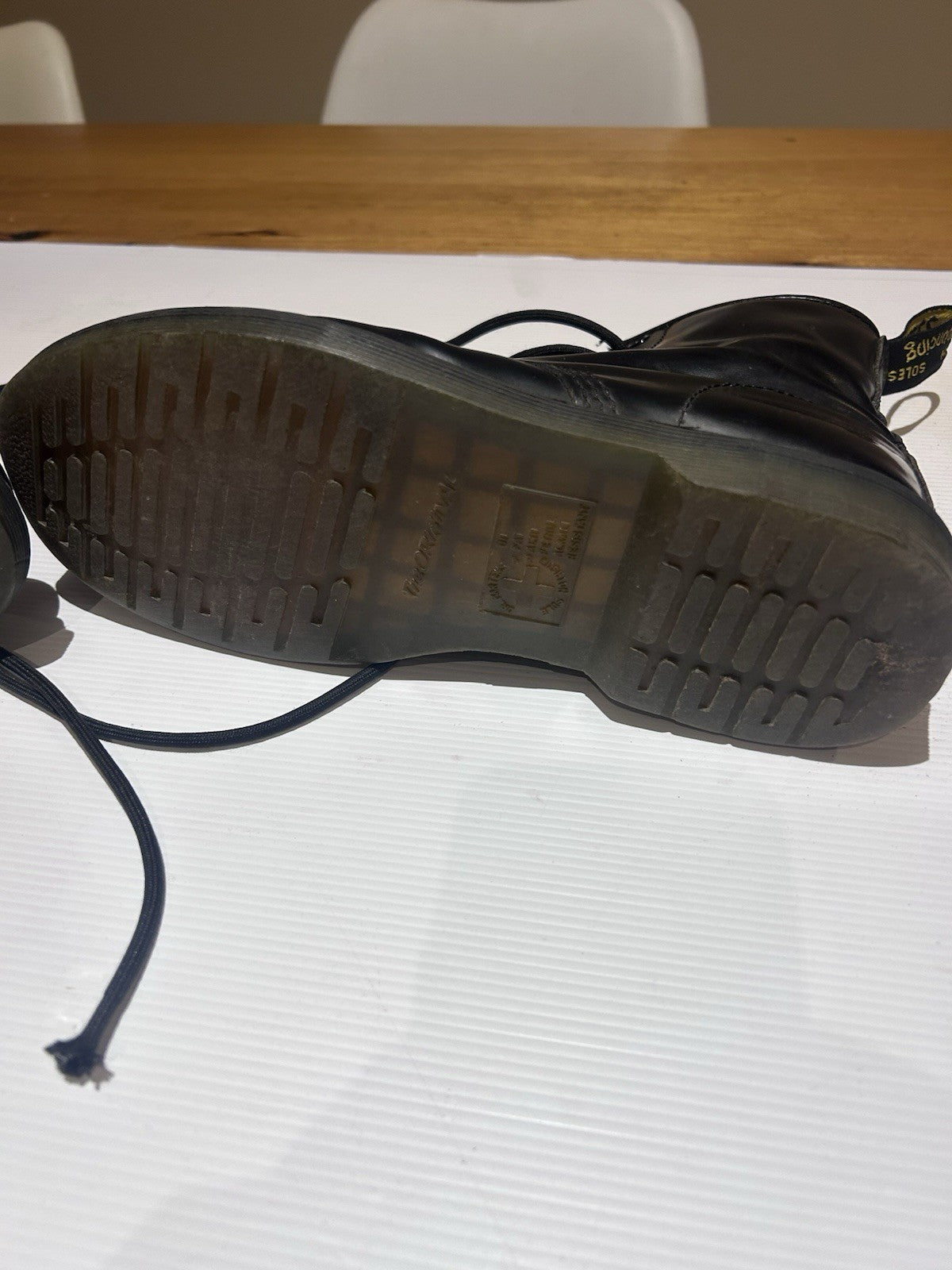 Dr Martens 1460 Black Leather Boots UK 6 EU 39 US 7 Lace-Up Made in China