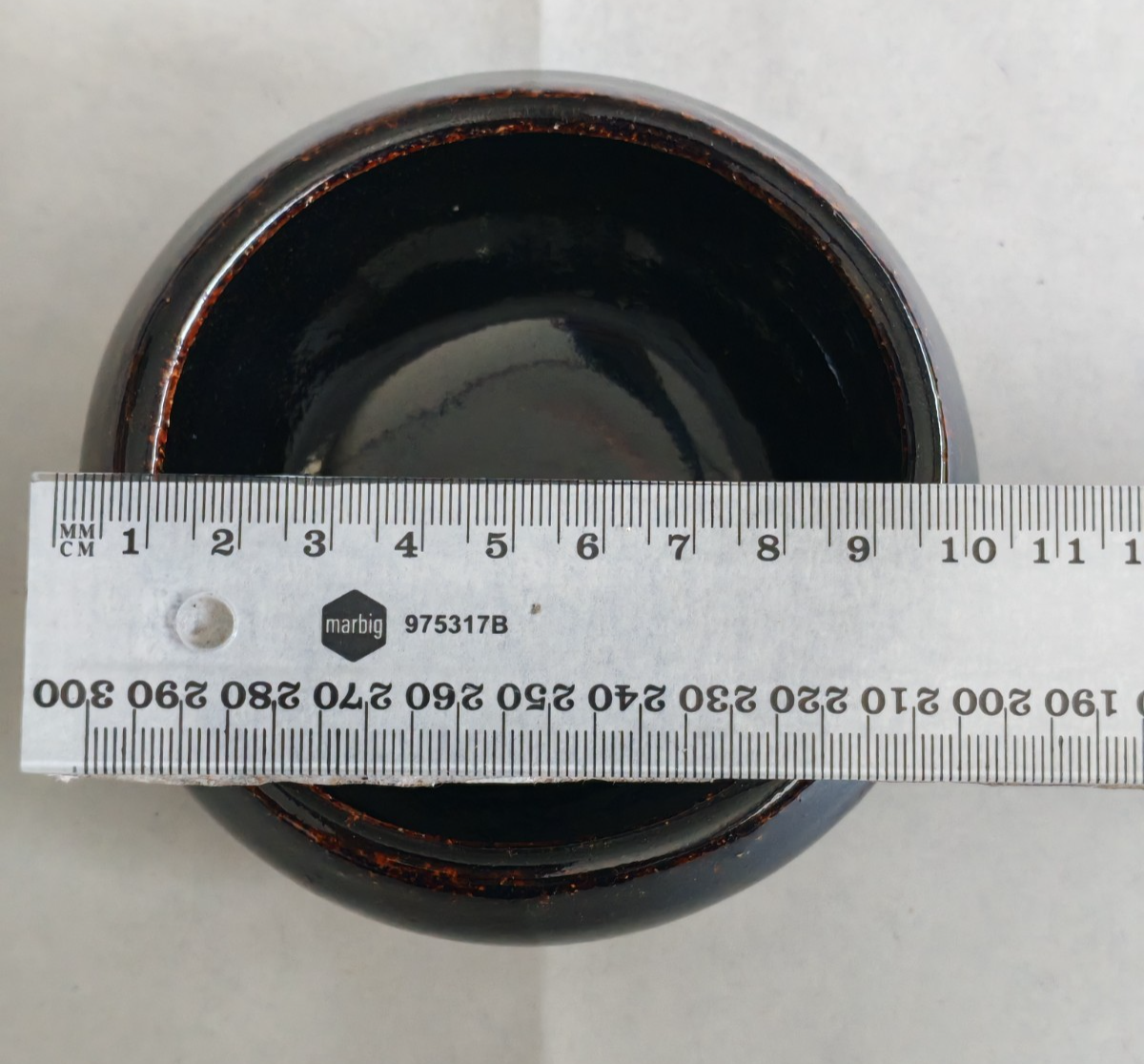 Vintage Studio Pottery Bowl. Tenmoku Glaze – Stoneware