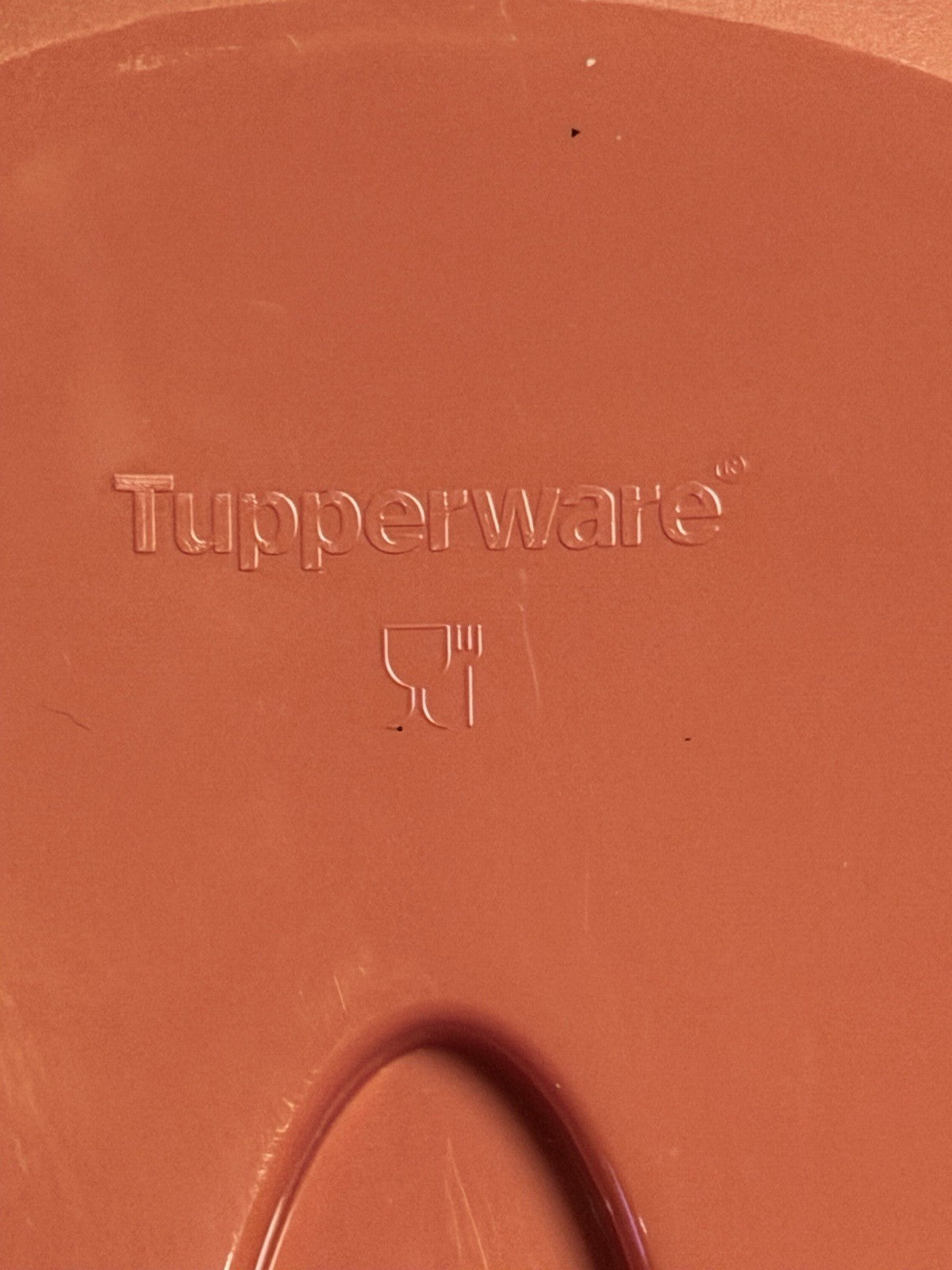 Vintage Tupperware 4948A-2 Serving Bowl w Lid Orange Cream Retro MCM