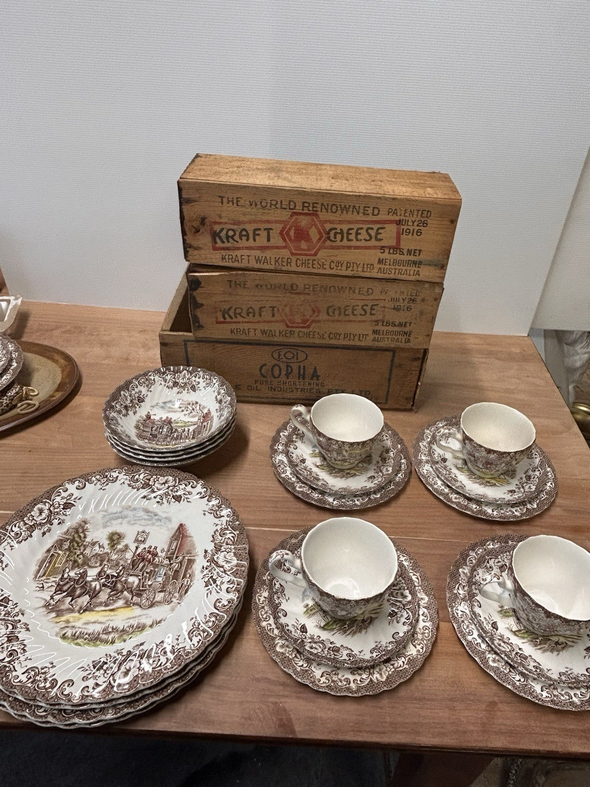 Johnson Bros Coaching Scenes Set of 16 – Gate Keeper & Hunting Country 