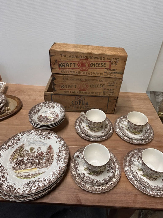 Johnson Bros Coaching Scenes Set of 16 – Gate Keeper & Hunting Country 