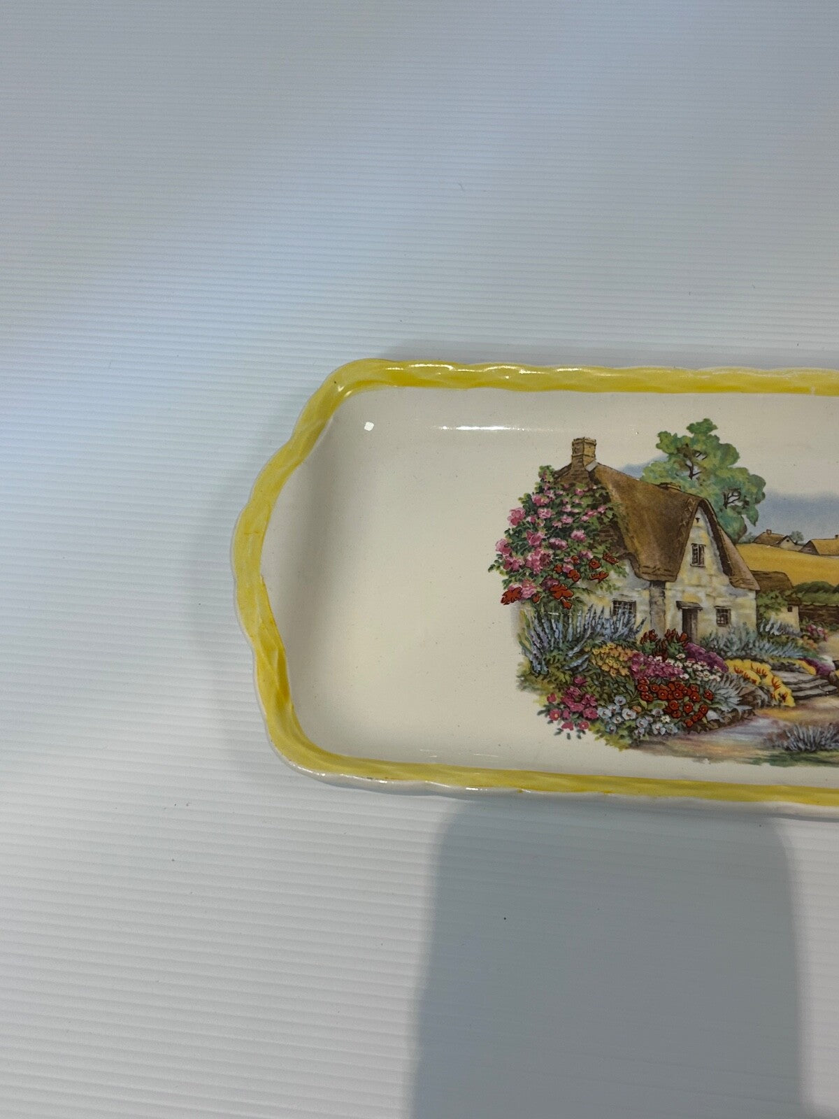 Vintage Burleigh Ware “Princess” Tray  Burgess & Leigh Cottage Scene England