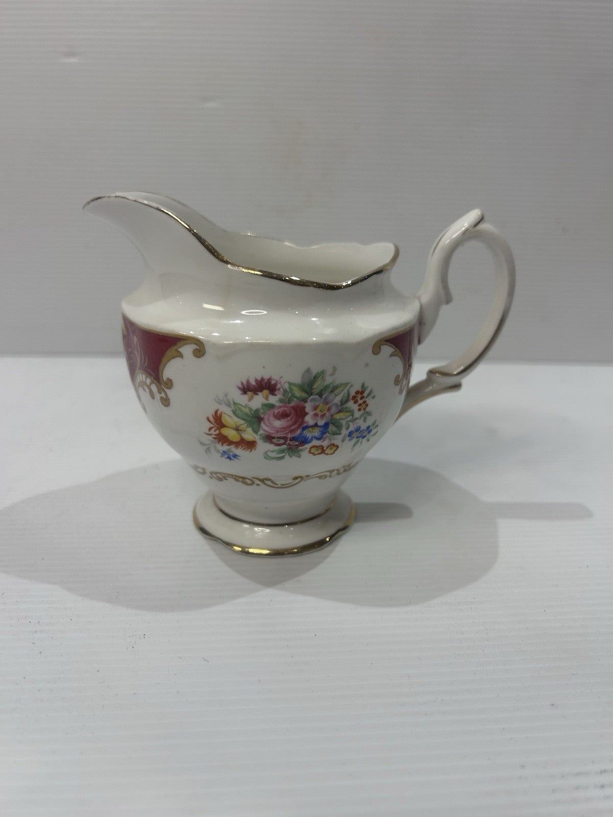 Royal Albert Canterbury Creamer Jug Bone China England Floral Gilt