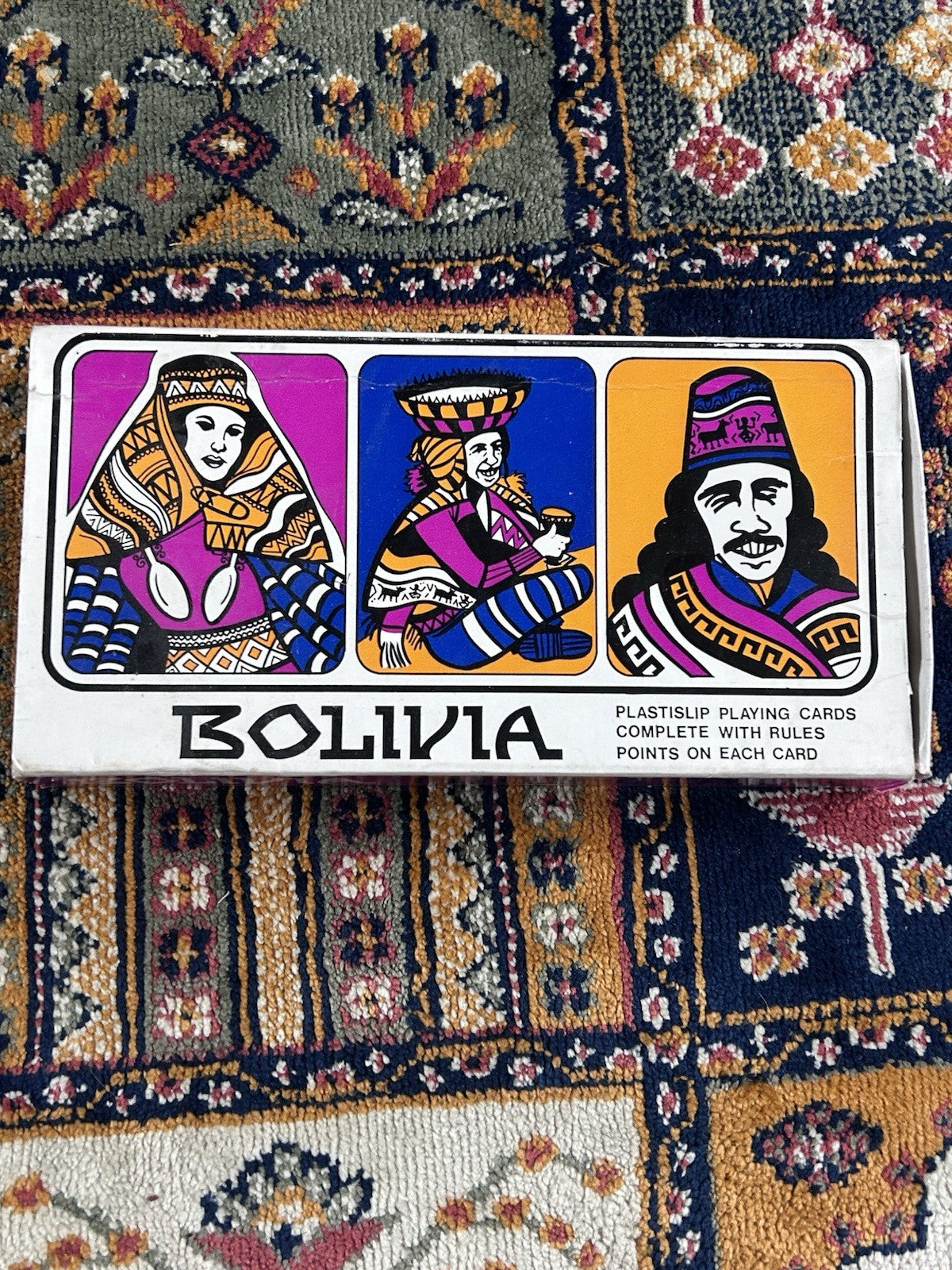 Vintage Bolivia Card Game Valentine Publishing 1960s 1970s Australia Complete