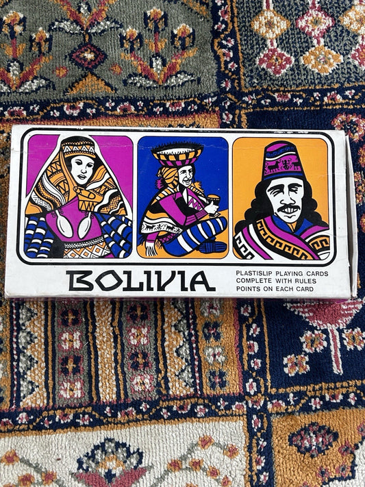 Vintage Bolivia Card Game Valentine Publishing 1960s 1970s Australia Complete