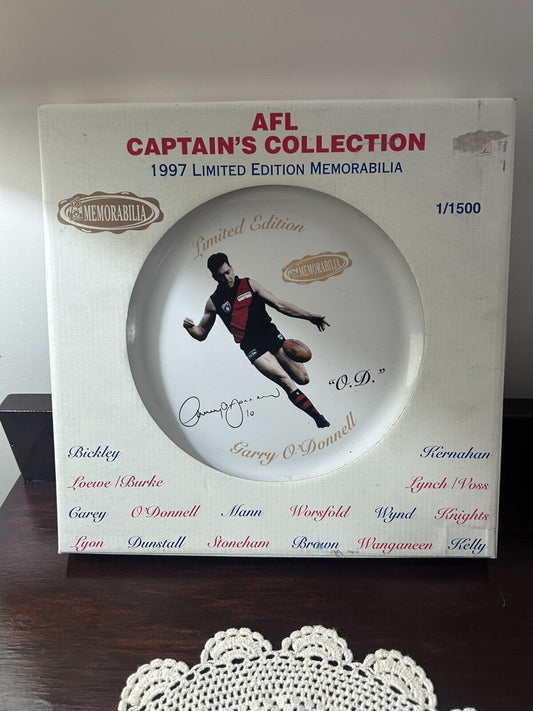 Essendon Gary O'donnell AFL Captain’s Collection 1997 Limited Edition Plate