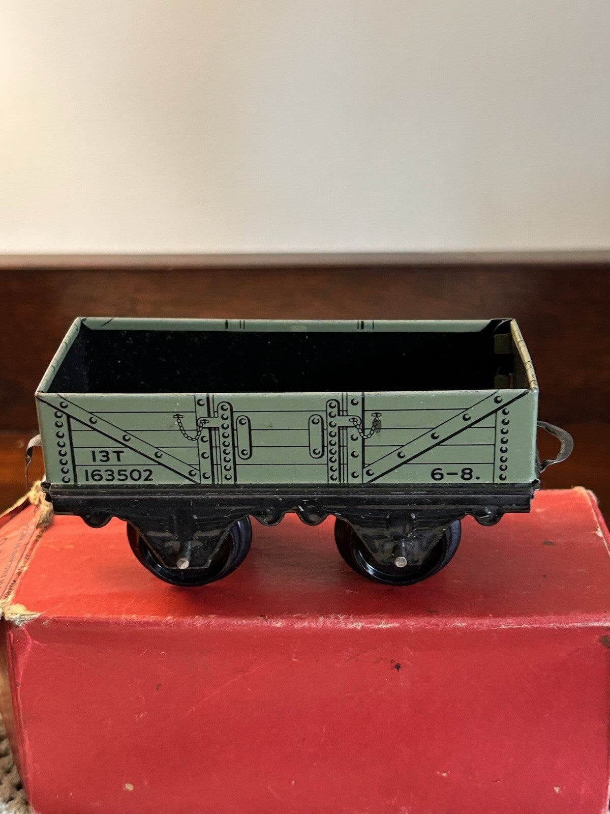 Hornby O Gauge Wagon No.20 Green Open Freight Car Boxed Meccano Liverpool