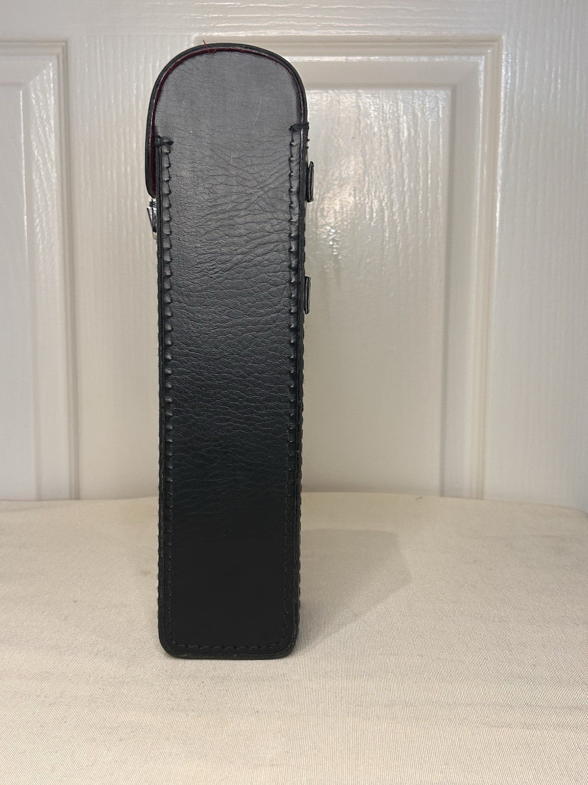 Bell & Howell Vintage Camera/Accessory Case Black Faux Leather Red Lining