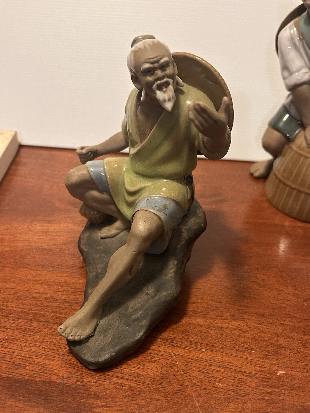 Shiwan Mudman Figurines Set of 4 Woh Jeong/Wan Jiang China Pottery 1950s–70s