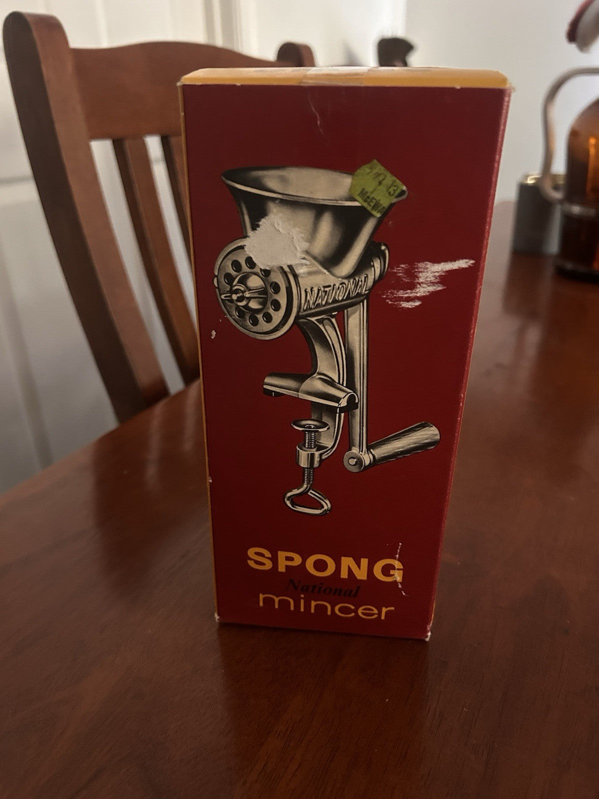 Spong National No.20 Mincer Made in England Boxed Vintage Kitchen Tool