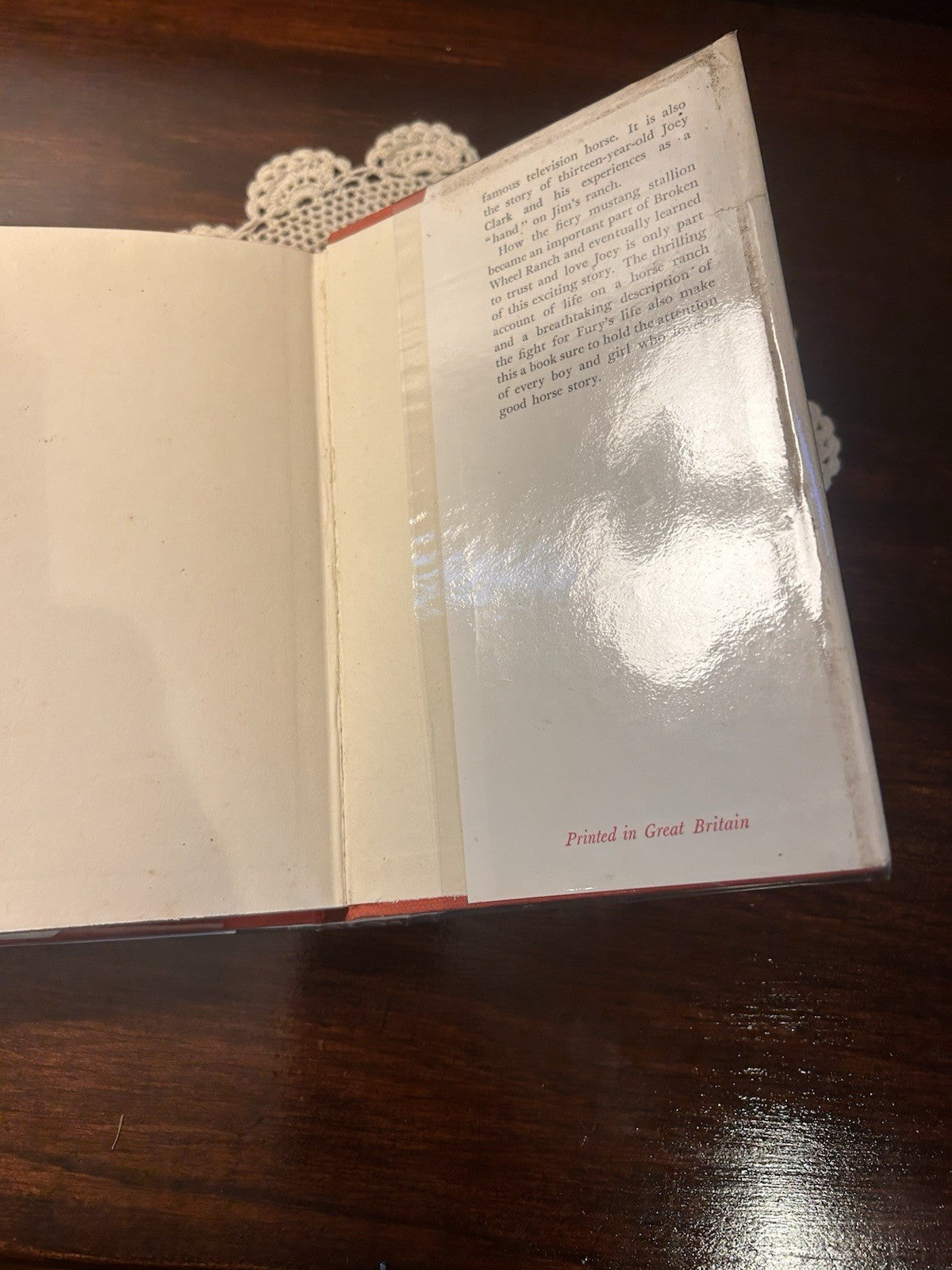 Fury Stallion of Broken Wheel Ranch 1962 HC DJ Albert G Miller Collins UK