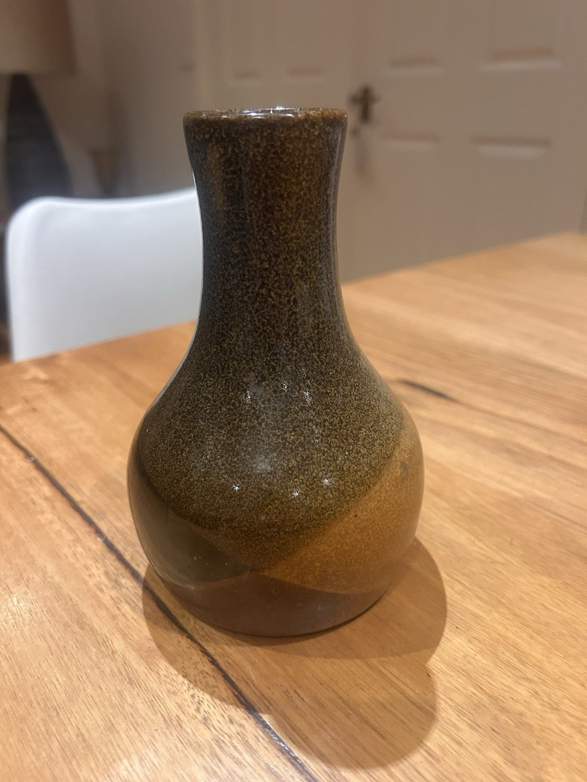 Vintage Pottery Craft USA Vase 15cm | Mid Century Brown Green Art Pottery