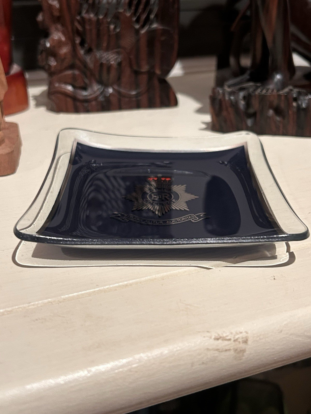 Vintage Bramshill Police Staff College Glass Dish Ashtray ERII 1960s–70s