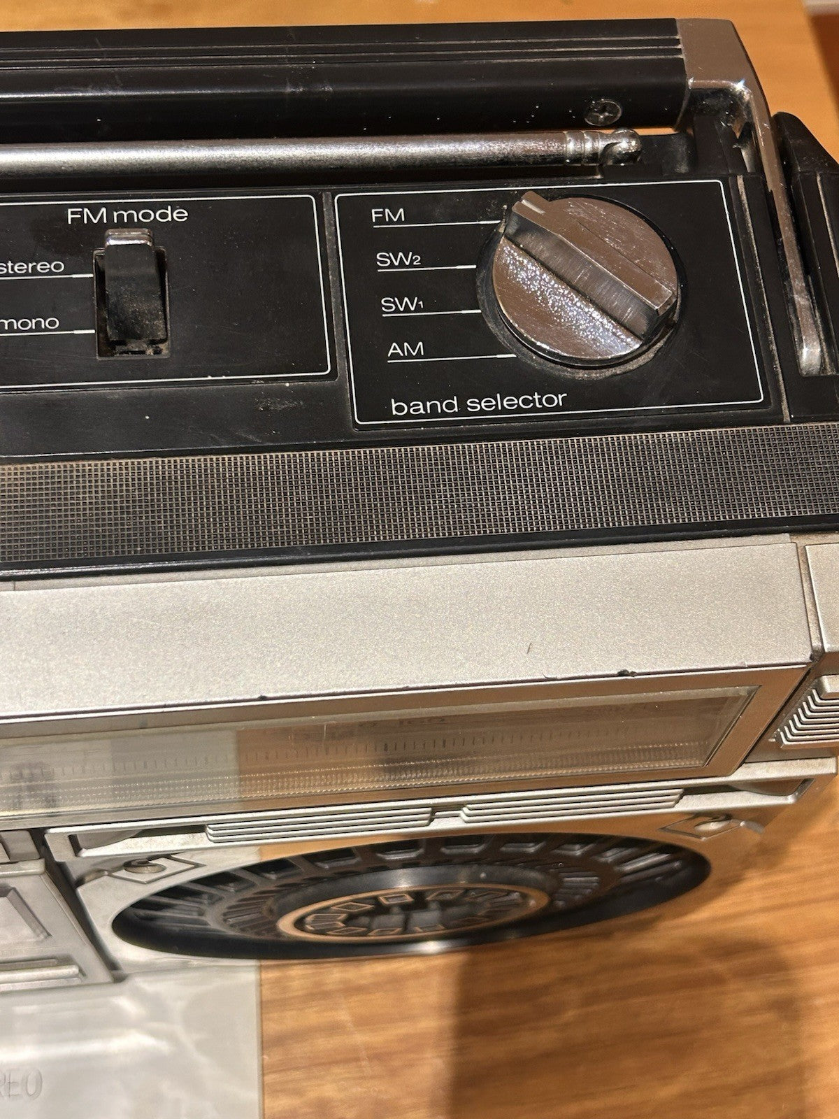 Vintage Sharp GF-6060 Boombox Radio And  Manual - Works, Tape Deck Needs Belts