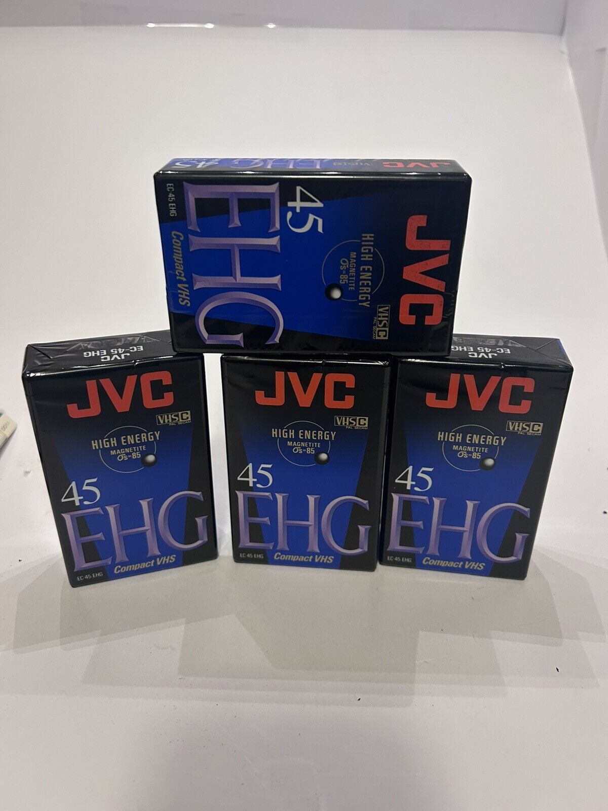 4 JVC 45 EHG - Compact VHS Video Cassette (PAL SECAM) NEW still SEALED